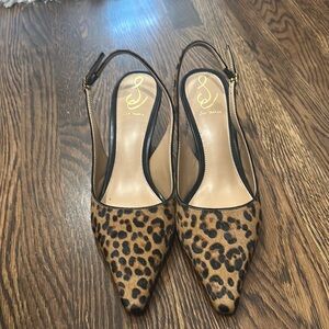 Leopard Print Slingback Women's Shoes